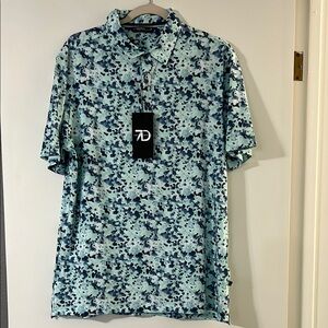 7 Diamonds Blue Peint Polo Shirt Relaxed Fit